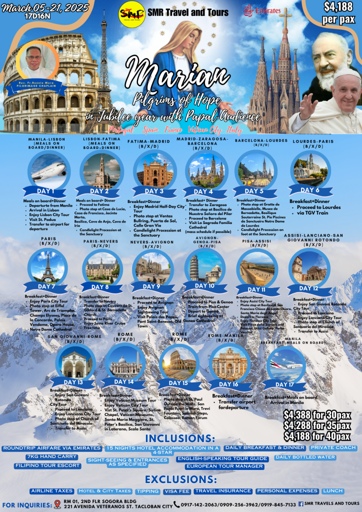 MARIAN PILGRIMS OF HOPE (IN JUBILEE YEAR AND PAPAL AUDIENCE)